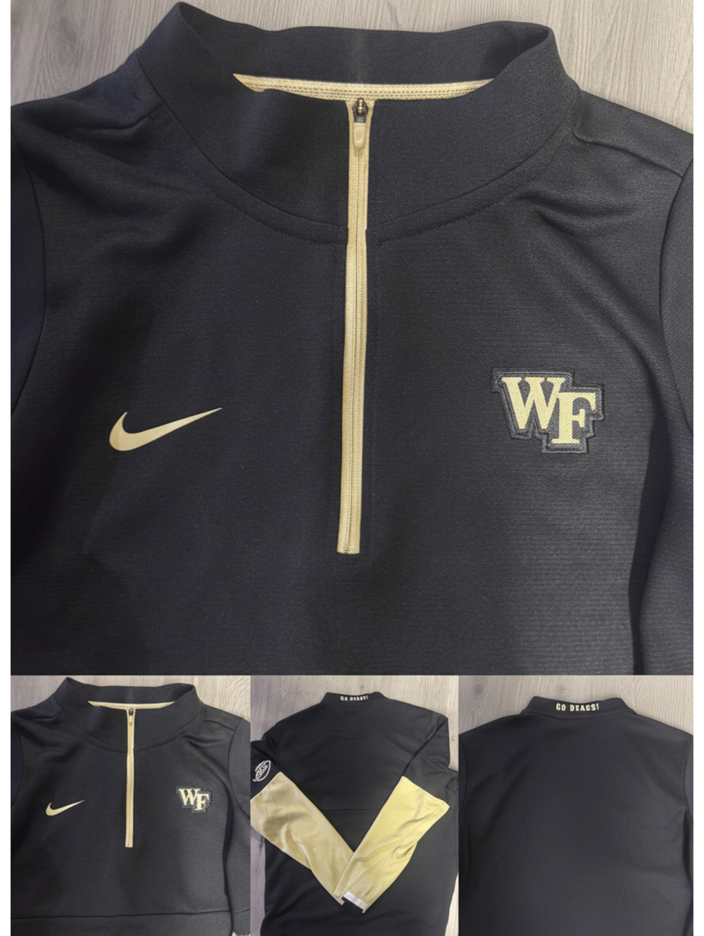 Nike Dri-Fit Wake Forest Demon Deacons 1/4 Zip Pullover Sweatshirt Medium